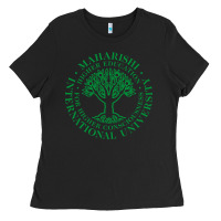 Black Maharishi International College Ladies Tee - artisFamous