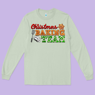Christmas Baking Team Long Sleeve Tee Designed By Fadigitalartstudio