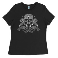 Black guns & roses 7 Ladies Tee - artisFamous
