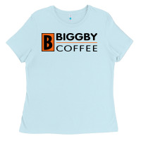 Baby Blue biggby coffee Ladies Tee - artisFamous