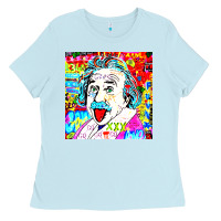 Baby Blue POP ART RETRO Ladies Tee - artisFamous