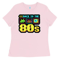 Bubblegum Pink BACK TO THE 80S Ladies Tee - artisFamous