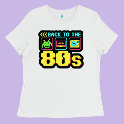 Back To The 80s Ladies Tee Designed By Artisfamous