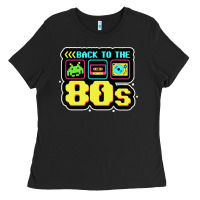 Black BACK TO THE 80S Ladies Tee - artisFamous