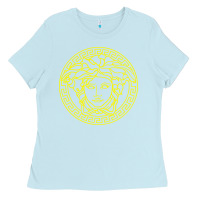 Baby Blue VINTAGE  Medusa Ladies Tee - artisFamous