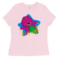 Bubblegum Pink barney 5 Ladies Tee - artisFamous