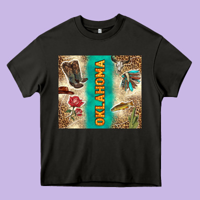 Oklahoma Heavy Core Tee Designed By Tumblerdesignbyshophia