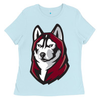 Baby Blue bloomsburg huskies Ladies Tee - artisFamous