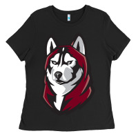 Black bloomsburg huskies Ladies Tee - artisFamous