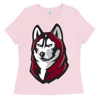 Bubblegum Pink bloomsburg huskies Ladies Tee - artisFamous