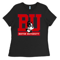 Black boston university terriers Ladies Tee - artisFamous
