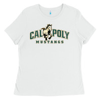 White cal poly mustangs Ladies Tee - artisFamous