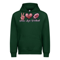 Forest Green peace love football Urban Hoodie - JahusDesignShop