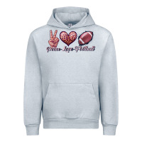 Heather Grey peace love football Urban Hoodie - JahusDesignShop