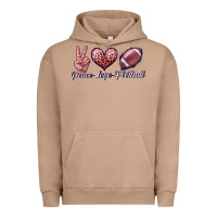 Pigment Burro peace love football Urban Hoodie - JahusDesignShop