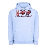Pigment Grape Ice peace love football Urban Hoodie - JahusDesignShop