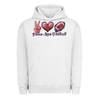 Pigment Lunar Rock peace love football Urban Hoodie - JahusDesignShop