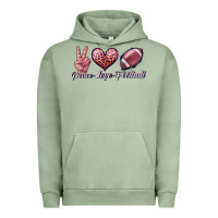 Pigment Oil Green peace love football Urban Hoodie - JahusDesignShop