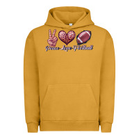 Pigment Peanut Butter peace love football Urban Hoodie - JahusDesignShop