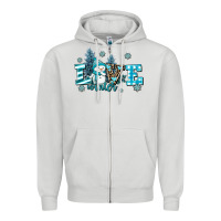 Dove Grey love winter Zipper Hoodie - AdoDesignShop