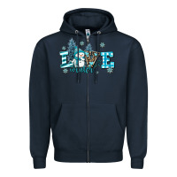 Navy love winter Zipper Hoodie - AdoDesignShop