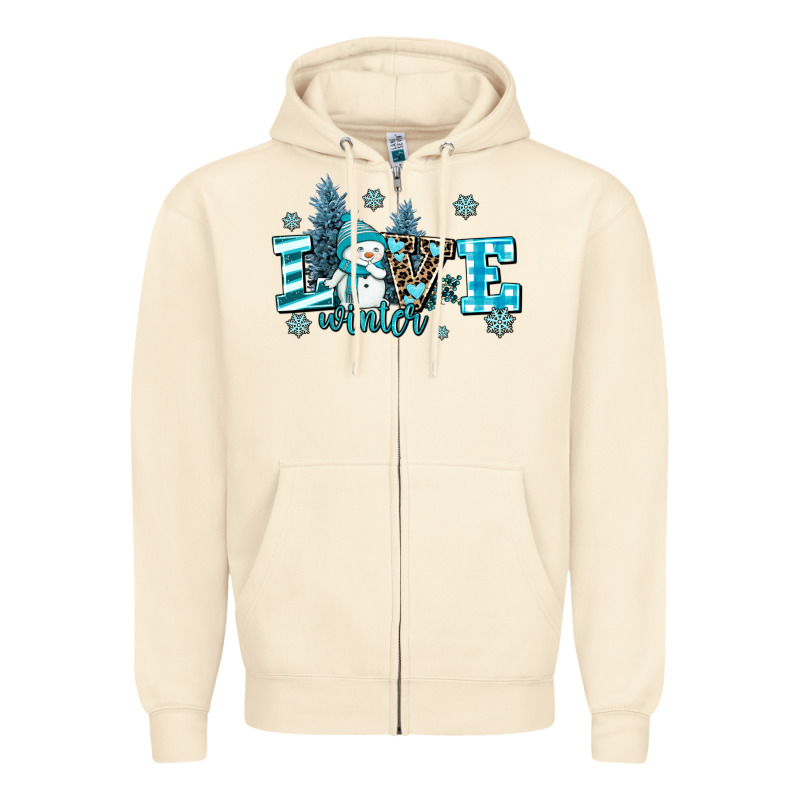 Love Winter Zipper Hoodie by AdoDesignShop | Teevron