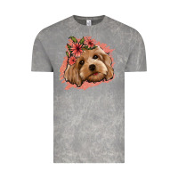 Cloud Rock cockapoo floral pink glitter Vintage Tee - Jasminsmagicworld