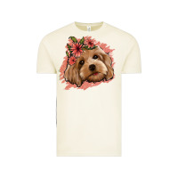 Vintage Arctic cockapoo floral pink glitter Vintage Tee - Jasminsmagicworld