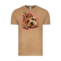 Vintage Camel cockapoo floral pink glitter Vintage Tee - Jasminsmagicworld