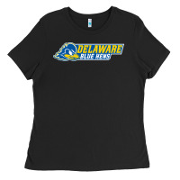 Black delaware fightin' blue hens Ladies Tee - artisFamous