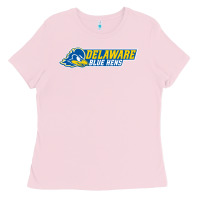 Bubblegum Pink delaware fightin' blue hens Ladies Tee - artisFamous