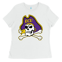 White east carolina pirates Ladies Tee - artisFamous