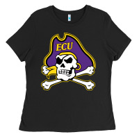 Black east carolina pirates Ladies Tee - artisFamous