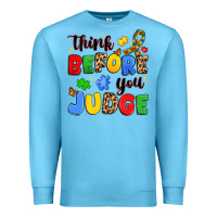 Ocean Blue think before you judge Premium Sweatshirt - JahusDesignShop