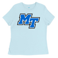 Baby Blue middle tennessee mt logomark Ladies Tee - artisFamous