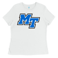 White middle tennessee mt logomark Ladies Tee - artisFamous