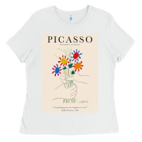 White pablo picasso   bouquet of peace Ladies Tee - artisFamous