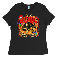 Black acd christmas Ladies Tee - artisFamous