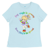 Baby Blue rainbow brite badass   rainbow brite Ladies Tee - artisFamous