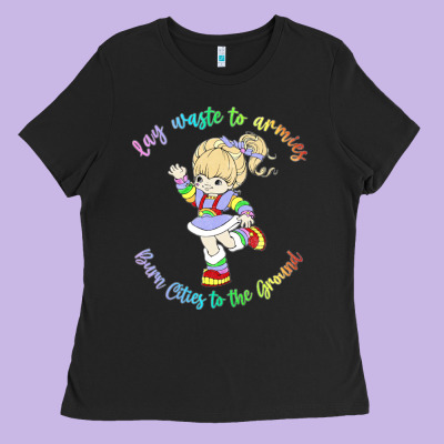 Rainbow Brite Badass   Rainbow Brite Ladies Tee Designed By Artisfamous