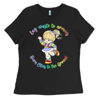 Black rainbow brite badass   rainbow brite Ladies Tee - artisFamous