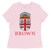Bubblegum Pink brown university Ladies Tee - artisFamous