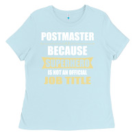 Baby Blue gift for superhero postmaster Ladies Tee - artisFamous