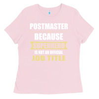 Bubblegum Pink gift for superhero postmaster Ladies Tee - artisFamous