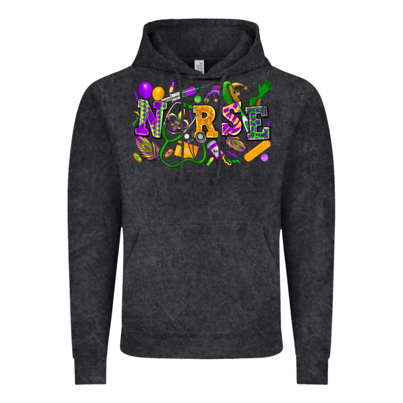 Nurse Mardi Gras Vintage Hoodie by FaDigitalArtStudio | Teevron