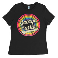 George Carlin   Retro Rainbow Faded Style Ladies Tee | Teevron