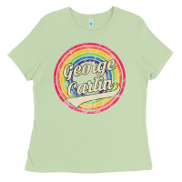 Matcha george carlin   retro rainbow faded style Ladies Tee - artisFamous
