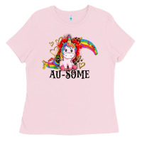 Bubblegum Pink Au-some Ladies Tee - CowGirlArtShop