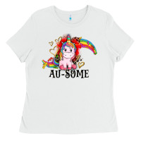 White Au-some Ladies Tee - CowGirlArtShop