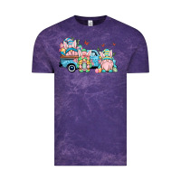 Cloud Purple Easter gnomes truck Vintage Tee - OliviaCreatesArt